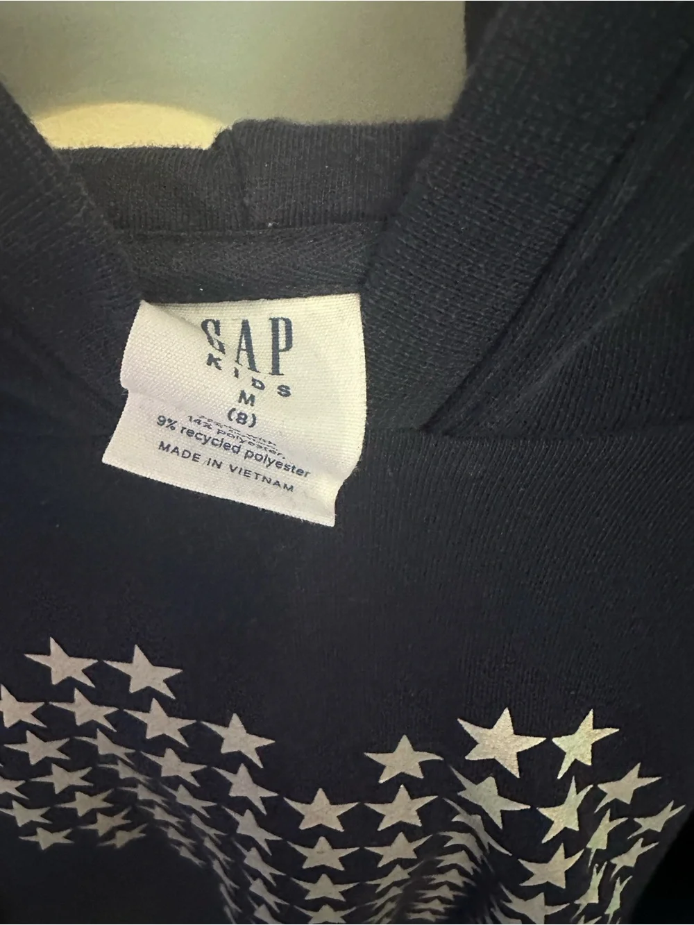 GAP Navy Hoodie Dress with White Star Heart
